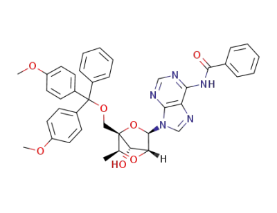 (1R,3R,4R,6S,7S)-3-(6-N-benzoyladenin-9-yl)-1-(4,4'-dimethoxytrityloxymethyl)-7-hydroxy-6-methyl-2,5-dioxabicyclo[2.2.1]heptane