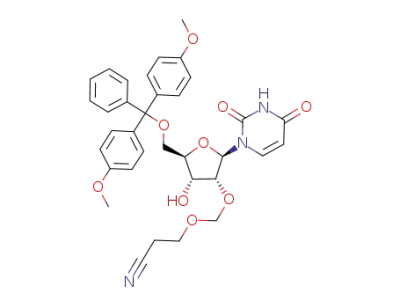 5′-O-(4,4′-dimethoxytrityl)-2′-O-(2-cyanoethoxymethyl)uridine