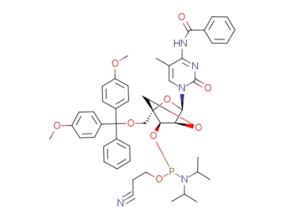 (1S,3R,4S,7R)-7-[2-cyanoethoxy(diisopropylamino)phosphinoxy]-1-[[(4,4'-dimethoxytrityl)oxy]methyl]-3-(4-N-benzoyl-5-methylcytosin-1-yl)-2,5-dioxabicyclo[2.2.1]heptane