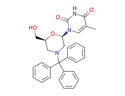 1-((2R,6S)-6-(hydroxymethyl)-4-tritylmorpholin-2-yl)-5-methylpyrimidine-2,4(1H,3H)-dione