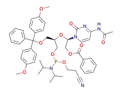 4-N-acetyl-2'-O-benzoyl-3'-O-(2-cyanoethoxy(diisopropylamino)phosphino)-5'-O-(4,4'-dimethoxytrityl)-2',3'-secocytidine